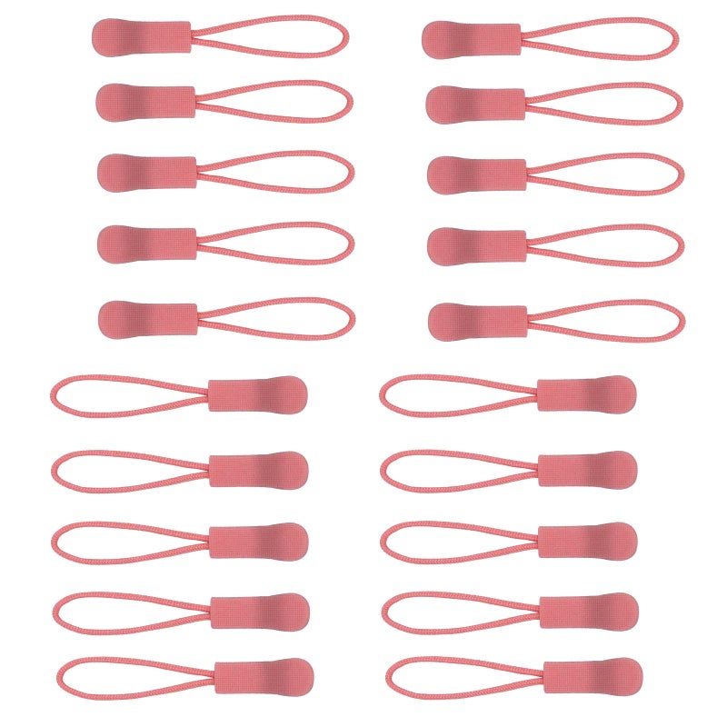Urmspst 20PCS Zipper Pulls Replacement Zipper Tabs, (Coral Red) - Image 1